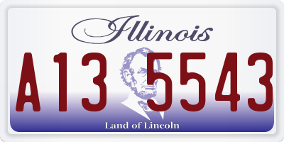 IL license plate A135543