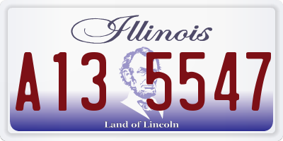 IL license plate A135547