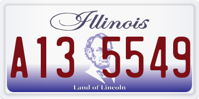 IL license plate A135549
