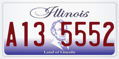 IL license plate A135552
