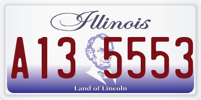 IL license plate A135553