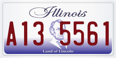 IL license plate A135561