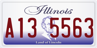 IL license plate A135563