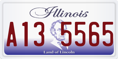 IL license plate A135565