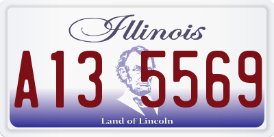 IL license plate A135569
