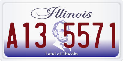 IL license plate A135571