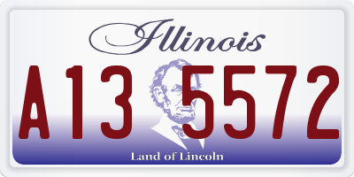IL license plate A135572