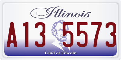 IL license plate A135573