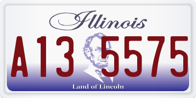 IL license plate A135575