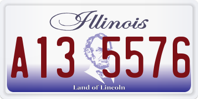 IL license plate A135576