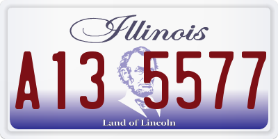 IL license plate A135577
