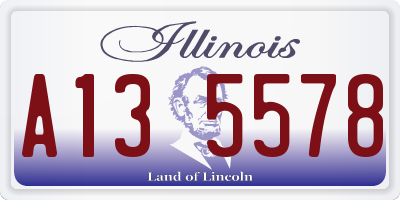 IL license plate A135578