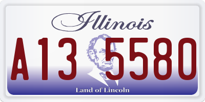 IL license plate A135580