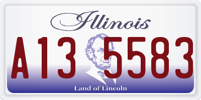 IL license plate A135583