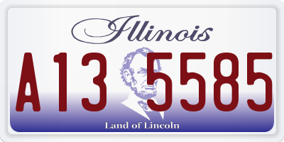 IL license plate A135585