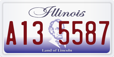 IL license plate A135587
