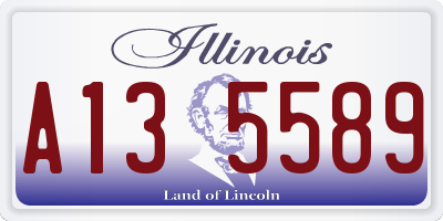 IL license plate A135589