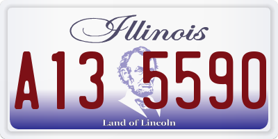 IL license plate A135590