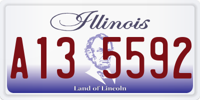 IL license plate A135592