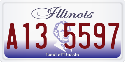 IL license plate A135597