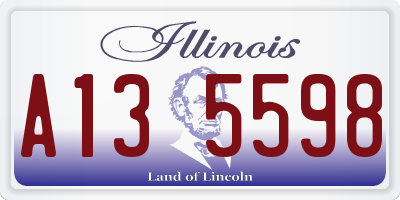 IL license plate A135598