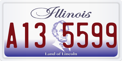 IL license plate A135599