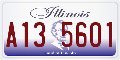 IL license plate A135601