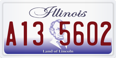 IL license plate A135602