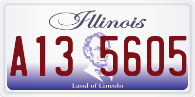IL license plate A135605