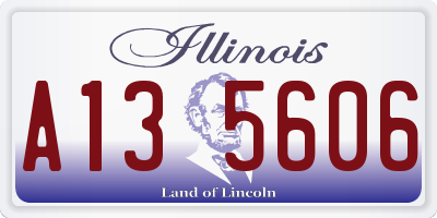 IL license plate A135606