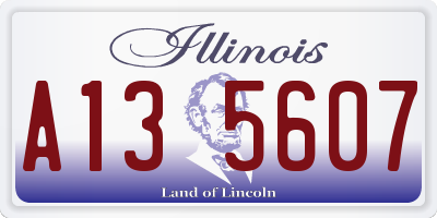 IL license plate A135607
