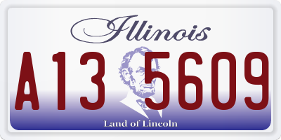 IL license plate A135609