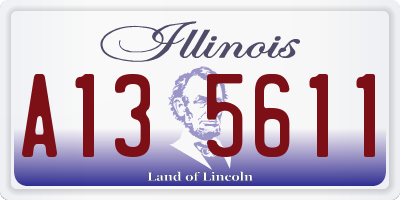 IL license plate A135611
