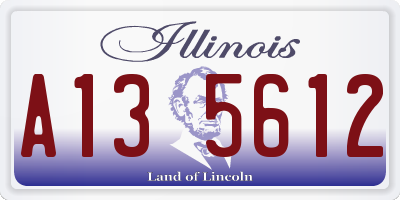 IL license plate A135612