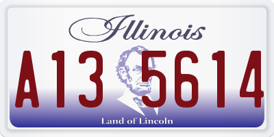 IL license plate A135614