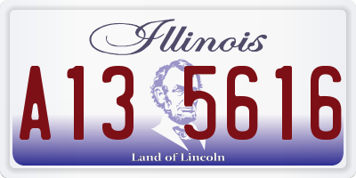 IL license plate A135616