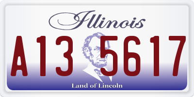 IL license plate A135617