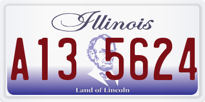 IL license plate A135624