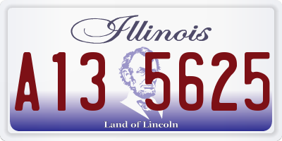 IL license plate A135625