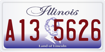 IL license plate A135626