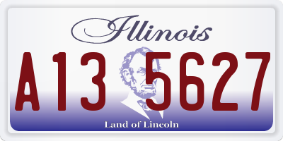 IL license plate A135627