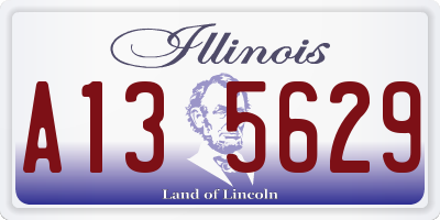 IL license plate A135629