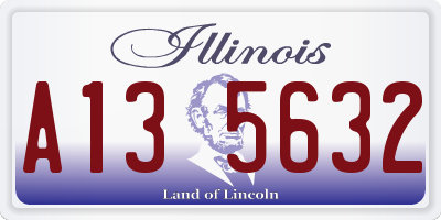 IL license plate A135632
