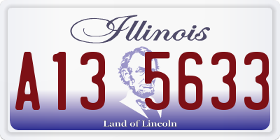 IL license plate A135633