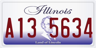 IL license plate A135634