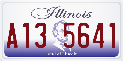 IL license plate A135641