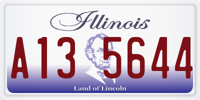 IL license plate A135644
