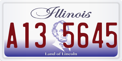 IL license plate A135645
