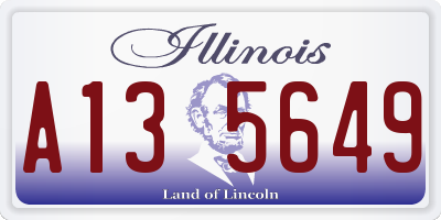 IL license plate A135649