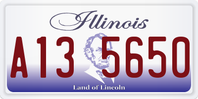 IL license plate A135650
